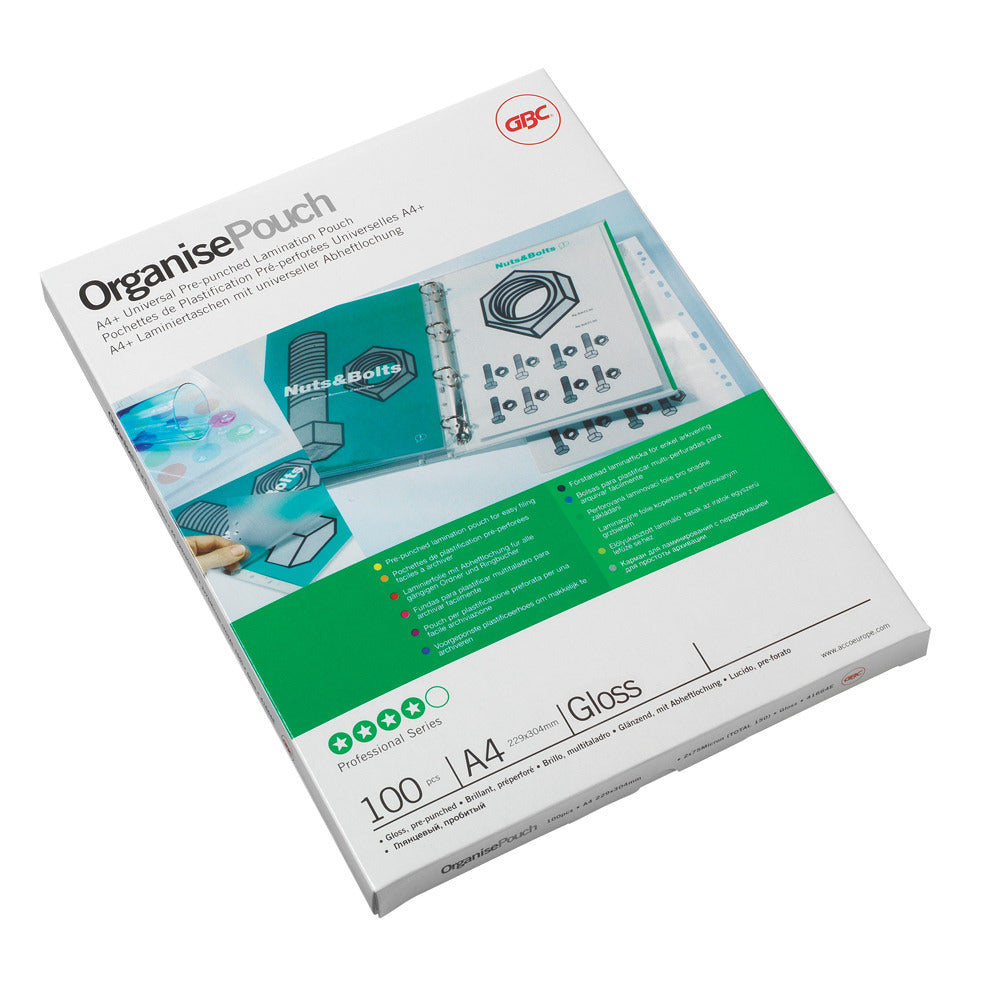 Gbc A4 Organise Lamin Pouches 41664 - GBC
