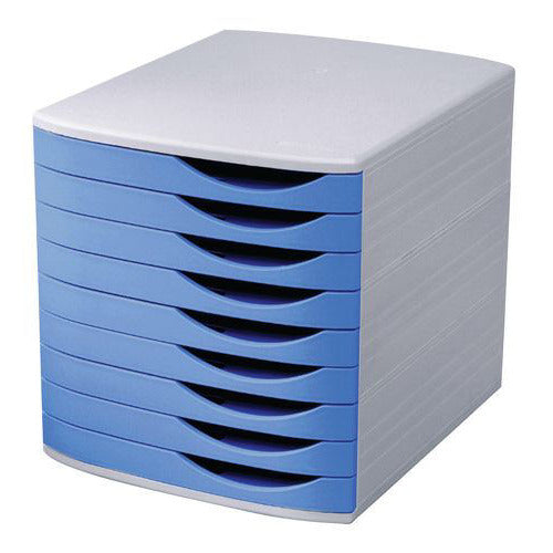 Leitz Drawer Set 10drw Blue Grey 5281 35 Medisave UK leitz-drawer-set-10drw-blue-grey-5281-35-medisave-uk