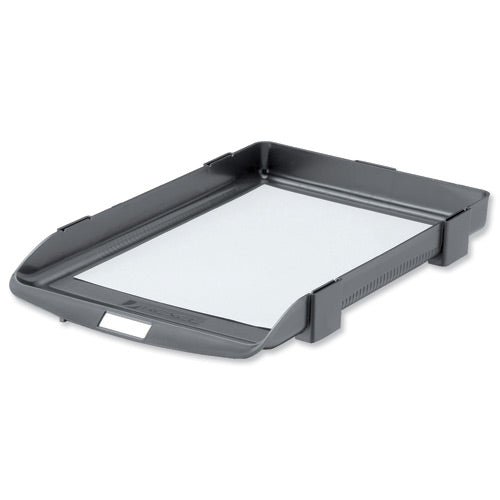 Rexel Agenda 35mm Letter Tray Charcoal 25200 - Rexel Crystalfile