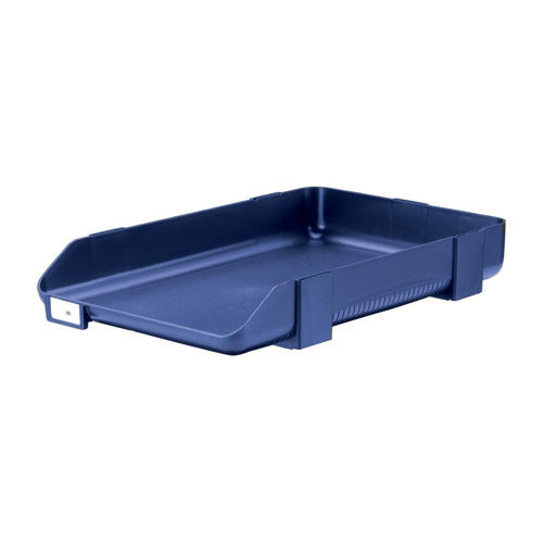 Rexel Agenda2 In/Out Tray 55mm Blue - Rexel Crystalfile