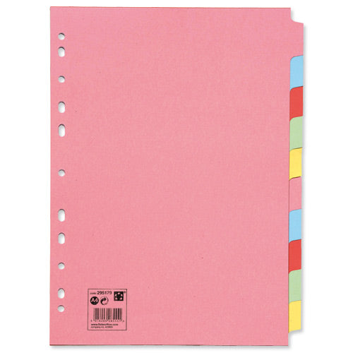 Select Subject Dividers A4 10 Part Multi-Coloured