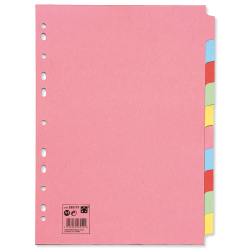 Select Subject Dividers A4 10 Part Multi-Coloured - Selected