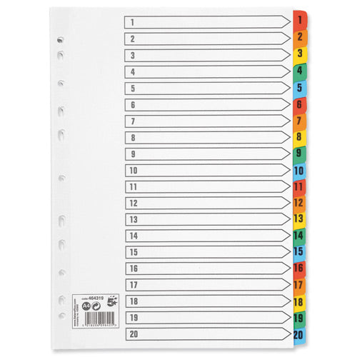 Q Connect Index 1-20 Brd Reinf Multicol - Vow
