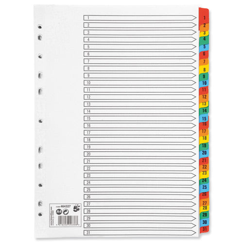 Q Connect Index 1-31 Brd Reinf Multicol - Vow