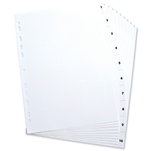 Elba Polypropylene Index 1-10 A4 White 100204765 - Elba