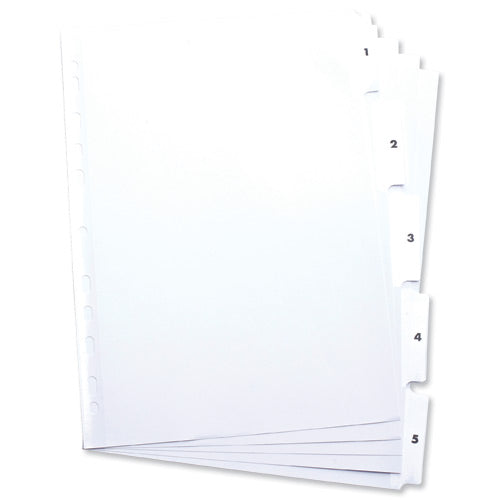 Elba Mylar Index 1-5 A4 White 100204623 - Elba