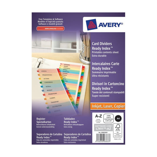 Avery ReadyIndex A-Z 02003501 - Avery