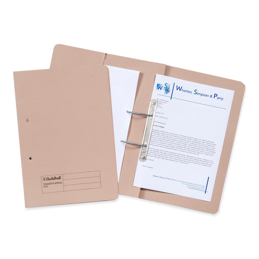 Guildhall Transfer Spring Pckt File Buff Pack Of 25 - Vow