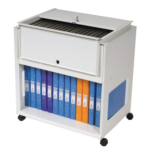 Universal Filing Trolley Locking Lid Grey - Discontinued