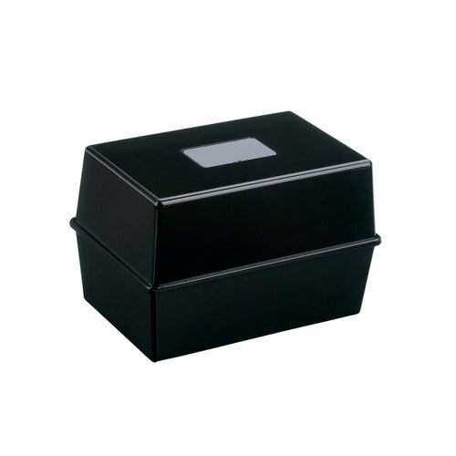 Q Connect Card Index Box 8x5 Blk - Vow