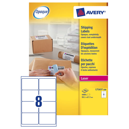 Avery BlockOut Label 99.1x67.7 (500) L7165 - Avery