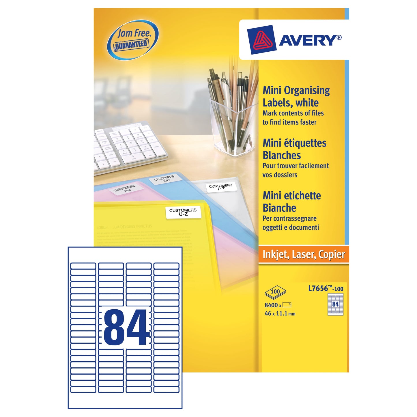 Avery Laser Label 46.0x11.1 (100) L7656 - Avery