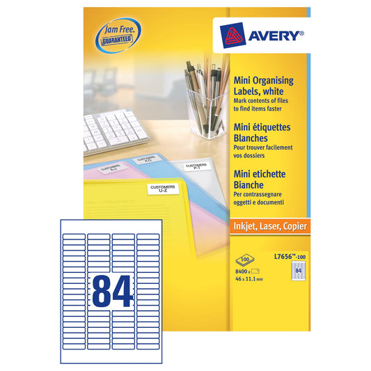 Avery Laser Label 46.0x11.1 (100) L7656 - Avery