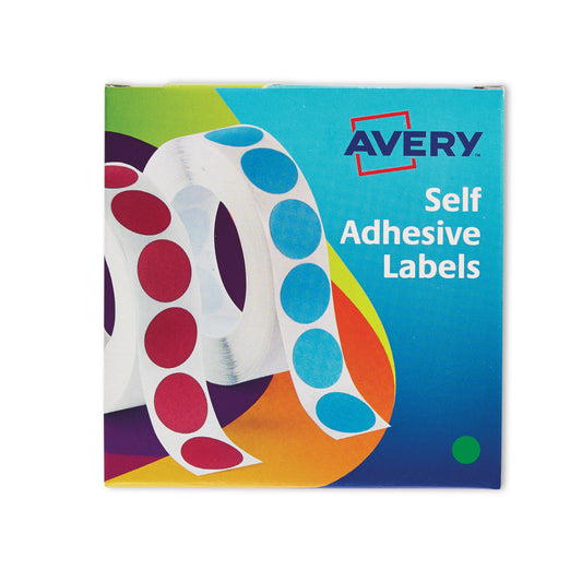 Avery Circle Label 13mm Green (750) 24-611 - Avery