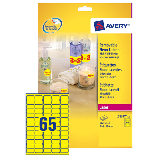 Avery Lsr Lbl Wht P25 L7651-25 - Avery