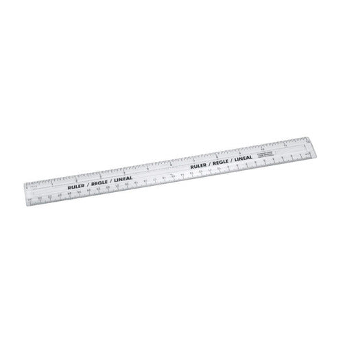 Q Connect Ruler Shatterproof 30cm Clear Pack Of 10 - Vow