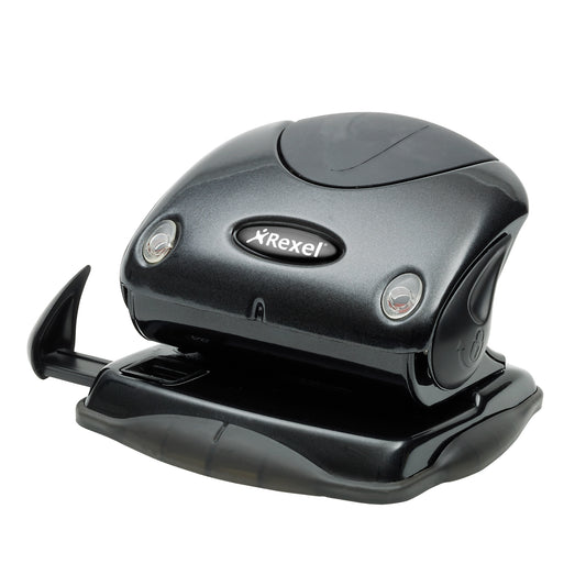 Rexel P215 Premium Punch Black/Black 2100740 - Rexel Crystalfile