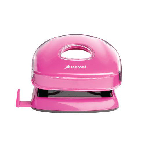 Rexel Joy 2 Hole Punch Pink 2104031 - Rexel Crystalfile