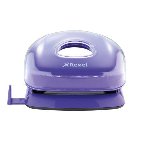 Rexel Joy 2 Hole Punch Purple 2104033 - Rexel Crystalfile