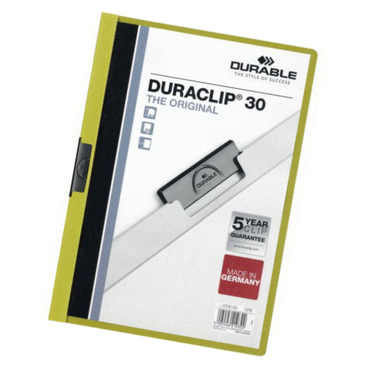 Durable Duraclip 3mm Green 2200/05 pack of 25 - Durable
