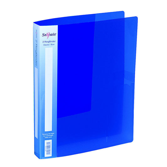 Snopake Ringbinder A4 15mm Electra Blu 10120 Pack of 10 - Snopake