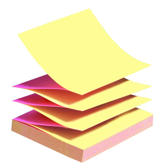 Post-it Z-Note 76x76 Pink/Yellow (6) R330NYP - Post-it