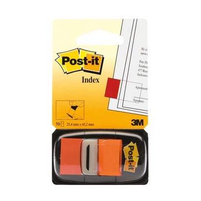 3m Postit Index Tape Flag Orange 25mm Pack Of 12