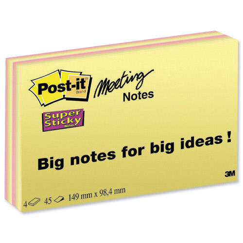 Post-it Super Sticky Meeting Notes 149x98 (4) - Post-it