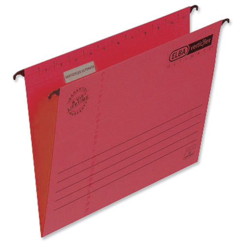 Elba Verticflex Suspension File Foolscap Red (25) - Elba