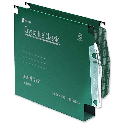Crystalfile 275 Lateral File 50mm Green (50) 71762 - Rexel Crystalfile