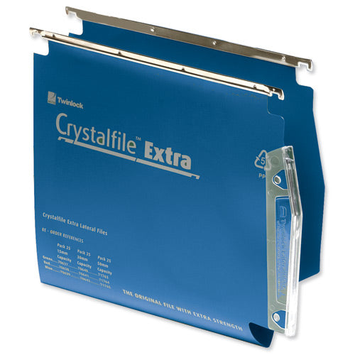Crystalfile Extra Lateral File Blue (25) 70639 - Rexel Crystalfile