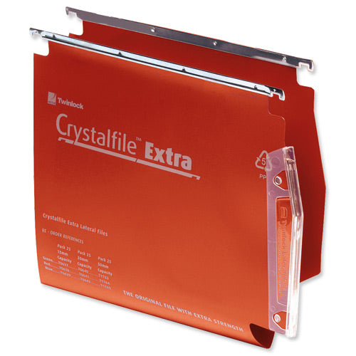 Crystalfile Extra Lateral File Red (25) 70638 - Rexel Crystalfile