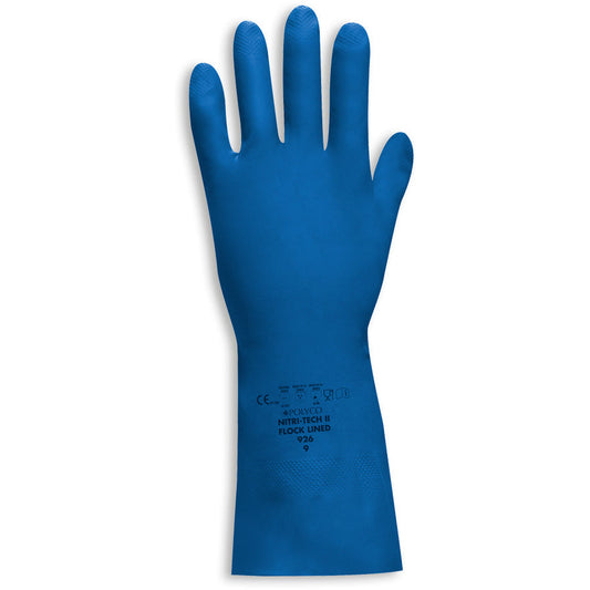 Chemical handling gloves - Blue - Size 9 - Alexandra