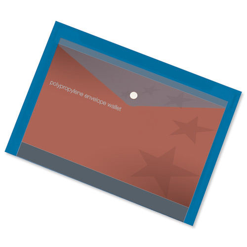 Select Polypropylene Envelope Wallets A4 Blue (5)