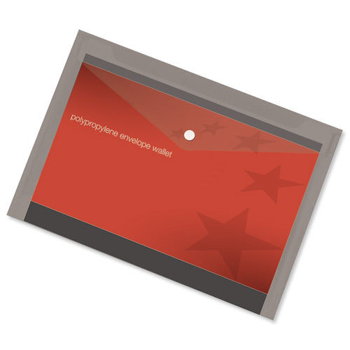 Select Polypropylene Envelope Wallets A4 Smoke (5) - Selected