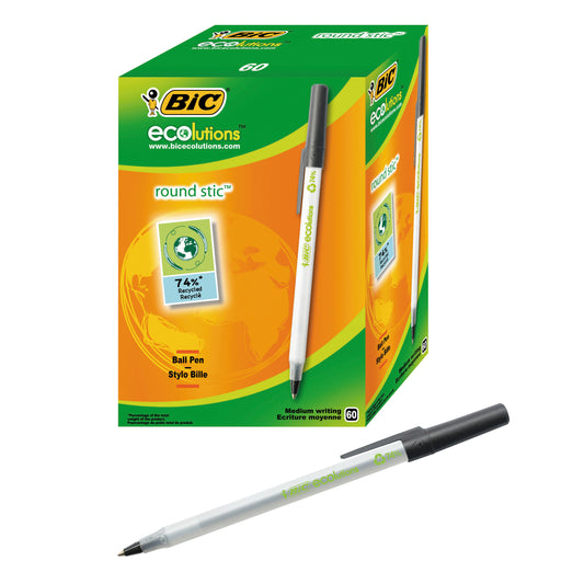 BIC Ecolutions Stic Ball Pen Black 893239 pack of 60 - Bic