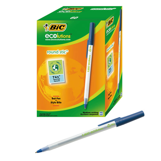 BIC Ecolutions Stic Ball Pen Blue 893240 pack of 60 - Bic