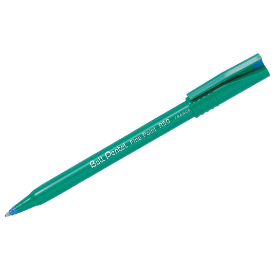 Pentel Rollerball Pen 0.4mm Blue R50-C pack of 12 - Pentel