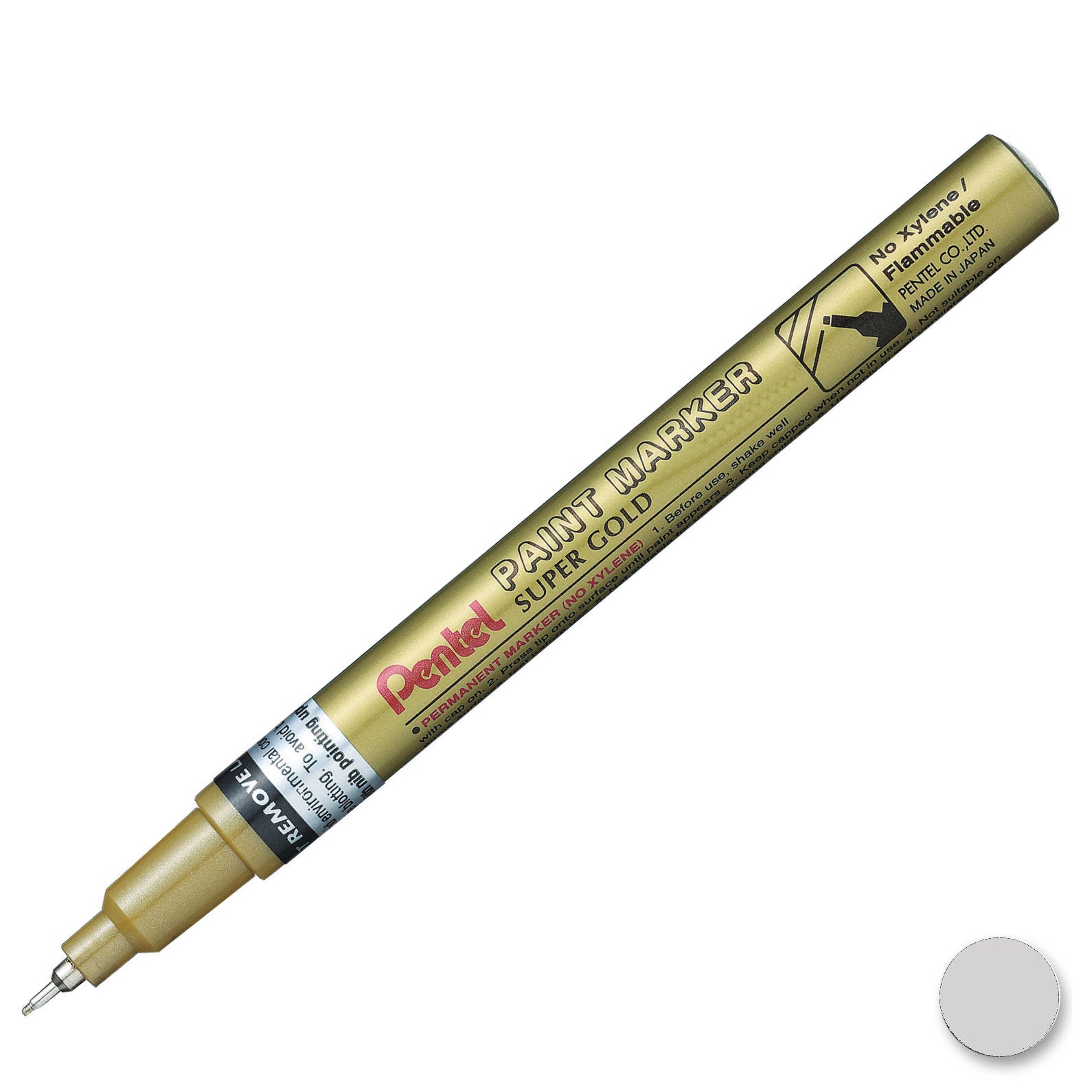 Pentel Metallic Paint Marker Medium Silver pack of 12 - Pentel