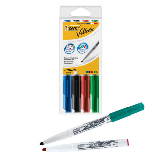 Bic Velleda Marker 1741 Assorted Pk4 - Bic