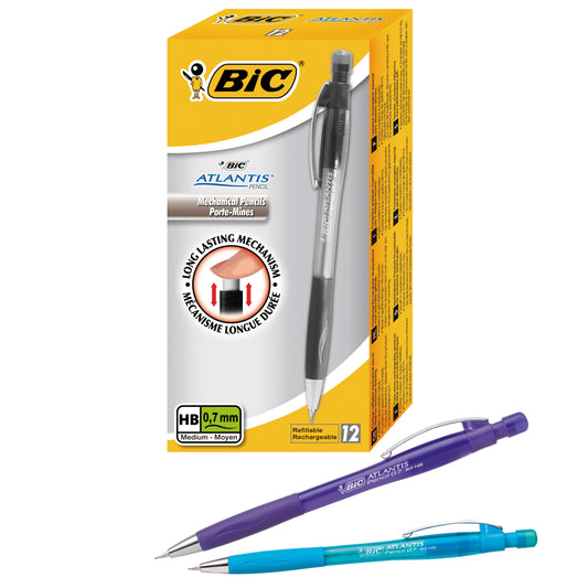 Bic Atlantis Mechnical Pencil 0.7mm Pack Of 12 - Bic