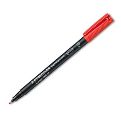 Staedtler Lumocolor F Perm Red 318-2 Pack Of 10 - Staedtler