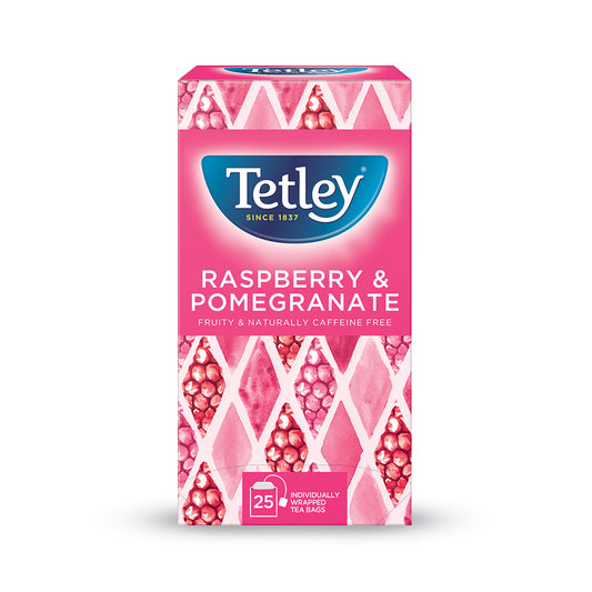 Tetley Raspberry & Pomegranate Tea - Pack of 25 - Tetley