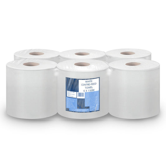 Centrefeed Rolls White 2 ply 150m Pack of 6 - Discontinued
