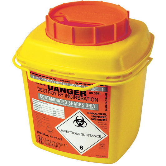Sharpak 6L Orange lid - Sharpaks