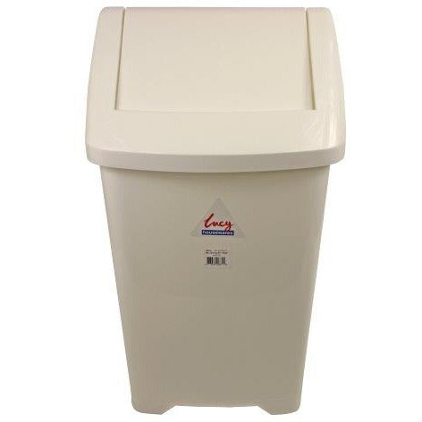 Lucy 36L Swing Bin White - Bunzl Catering Supplies
