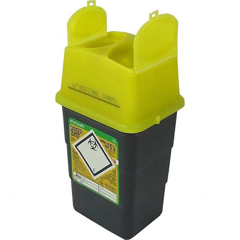 Scrap Box Sharp Object Sharps Disposable Box 1lt – Medisave UK