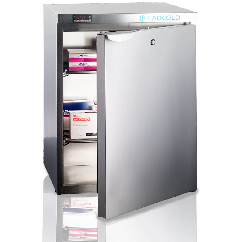 Labcold Pharmacy Refrigerator - 150L - Solid Door -  S/Steel - RPFR05043 - Labcold