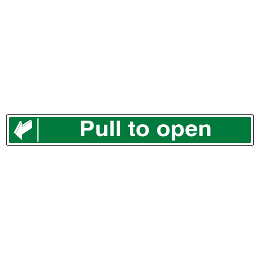 Pull To Open Sign
