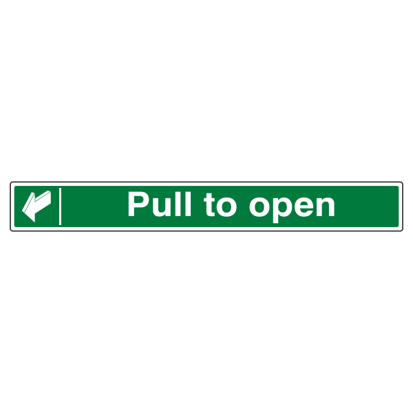 Pull To Open Sign